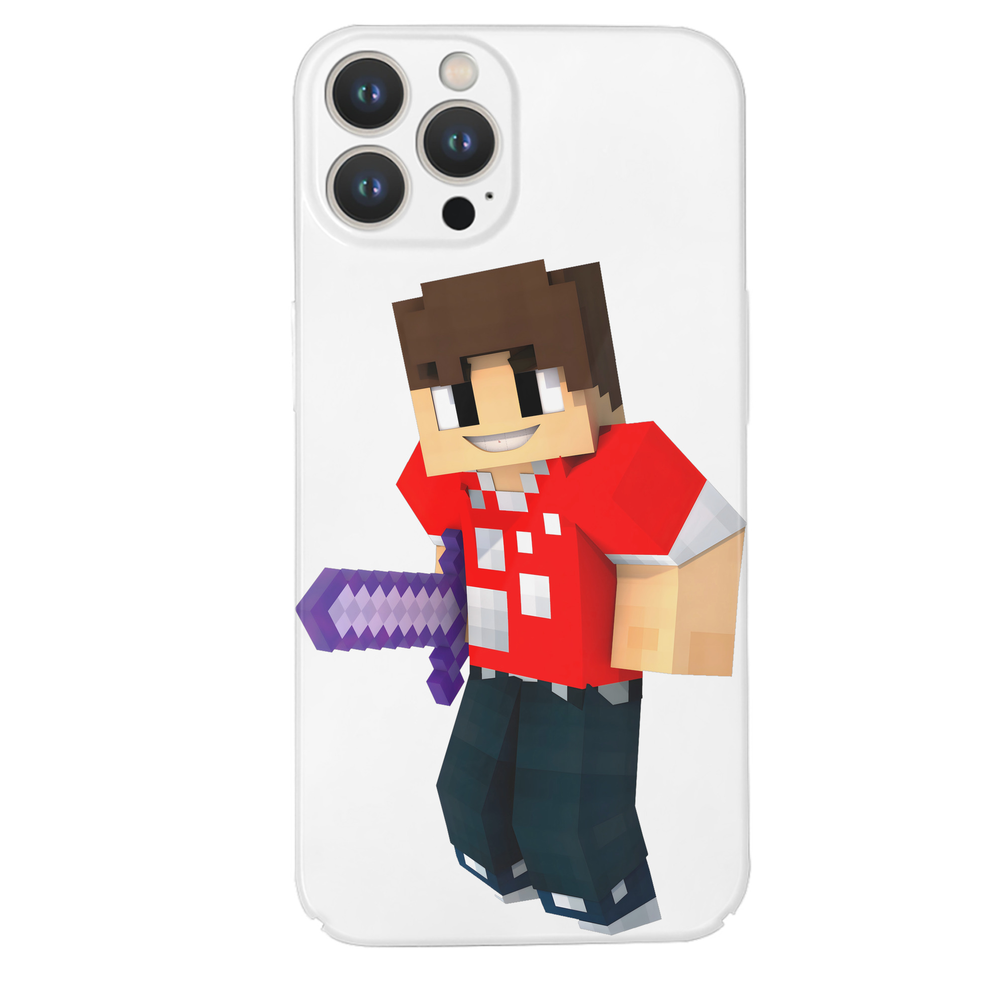 （画像用） マインクラフト ブロックの世界 Minecraft MC Block world 【iPhone 14シリーズ対応】ハードケース